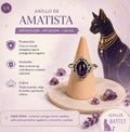 Anillo de plata con Amatista