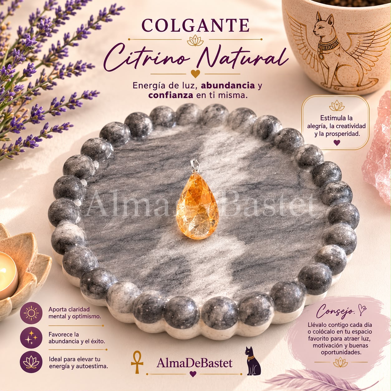 Colgante Citrino Natural