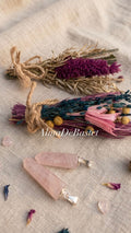 Pendentif en pointe de quartz rose