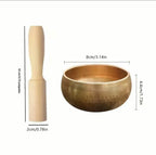 Cuenco Tibetano de Cobre Martilleado 8cm con Mazo