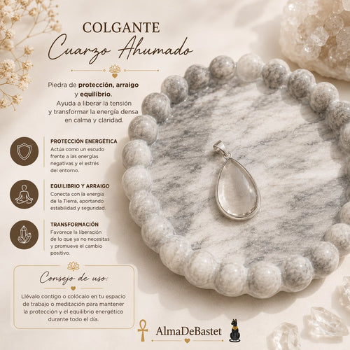 Colgante Cuarzo Ahumado