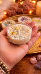 Vela Ritual Amarilla con Cristales · Energía