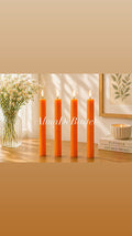 Vela Naranja – Pack 4 Velas Lumar