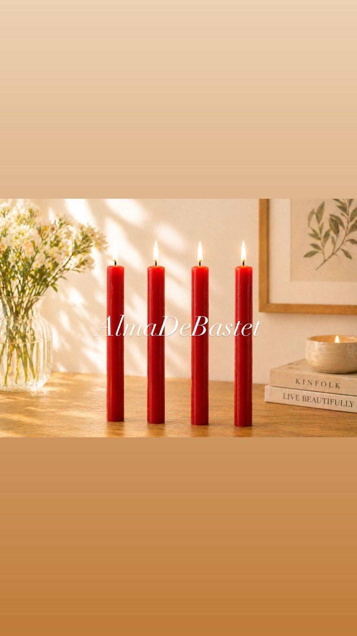 Vela Roja – Pack 4 Velas Lumar